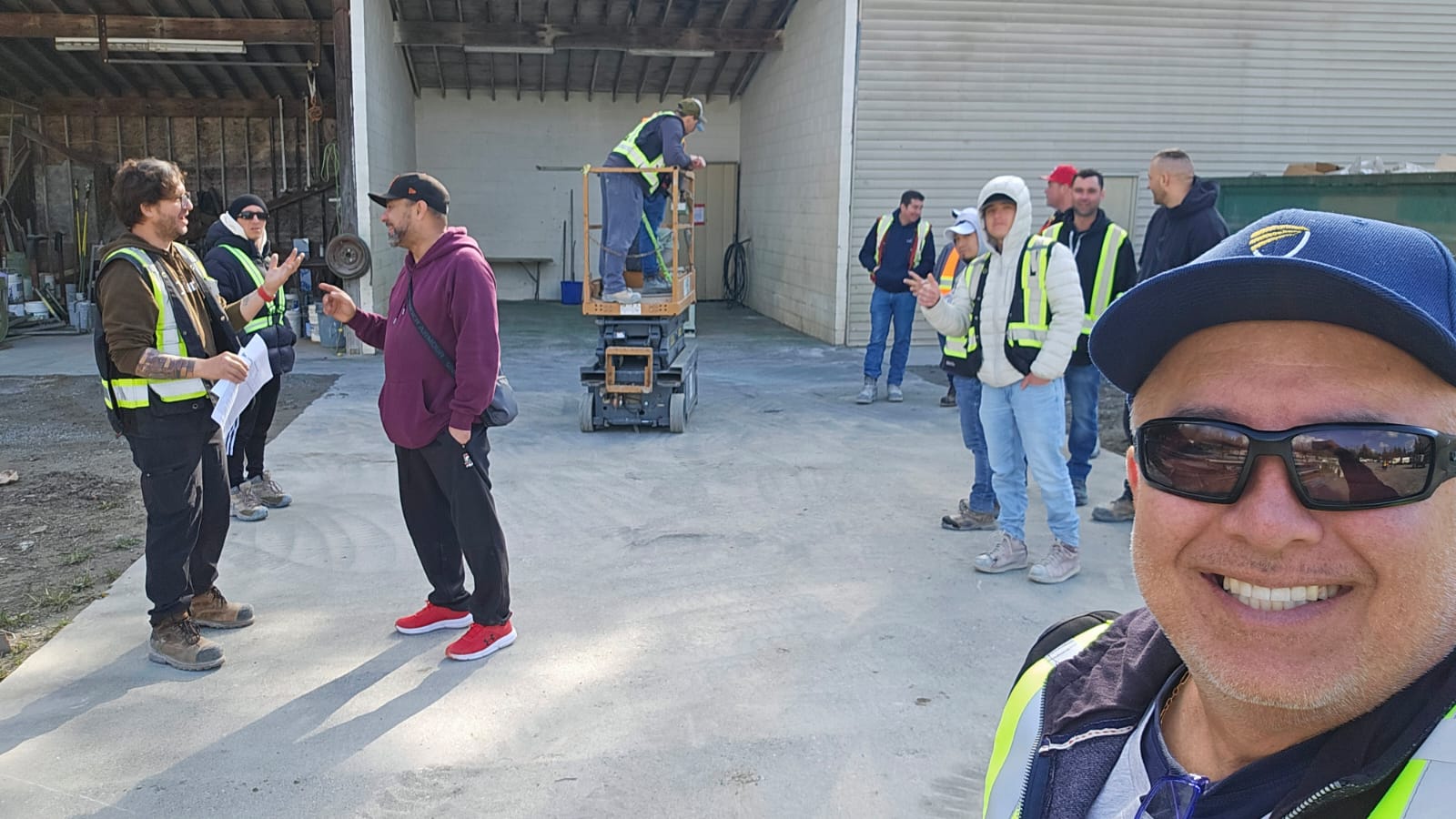 Instructor-led safety training at work site