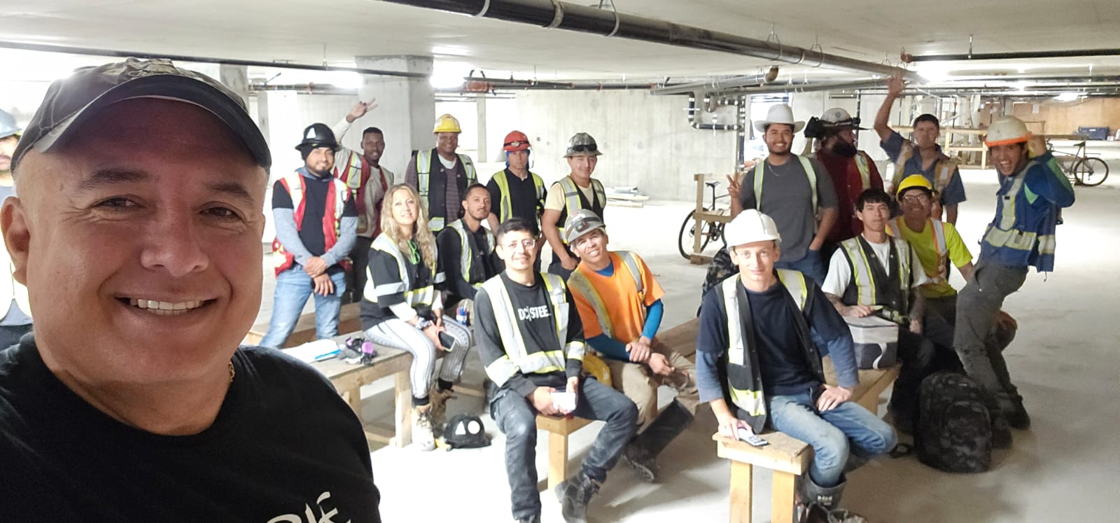 Certified safety instructor with trainees