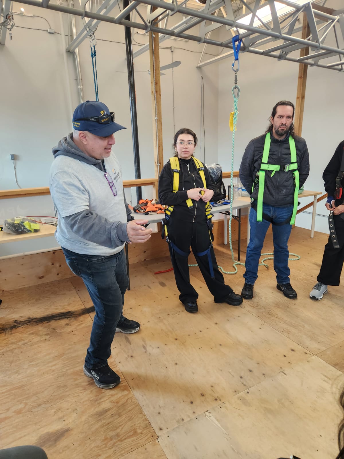 PPE demonstration during safety training
