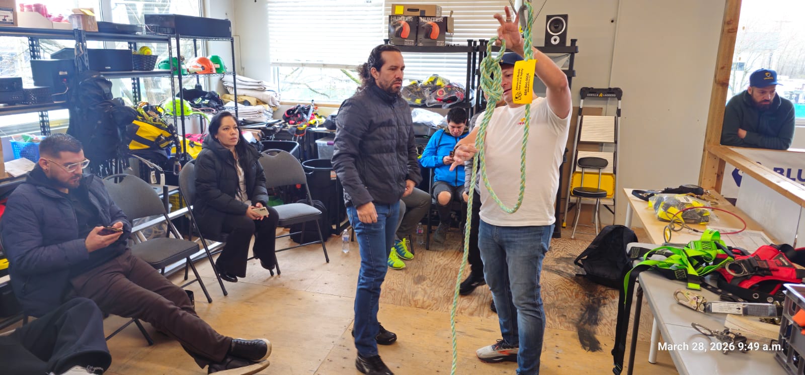 On-site ladder safety and fall prevention training