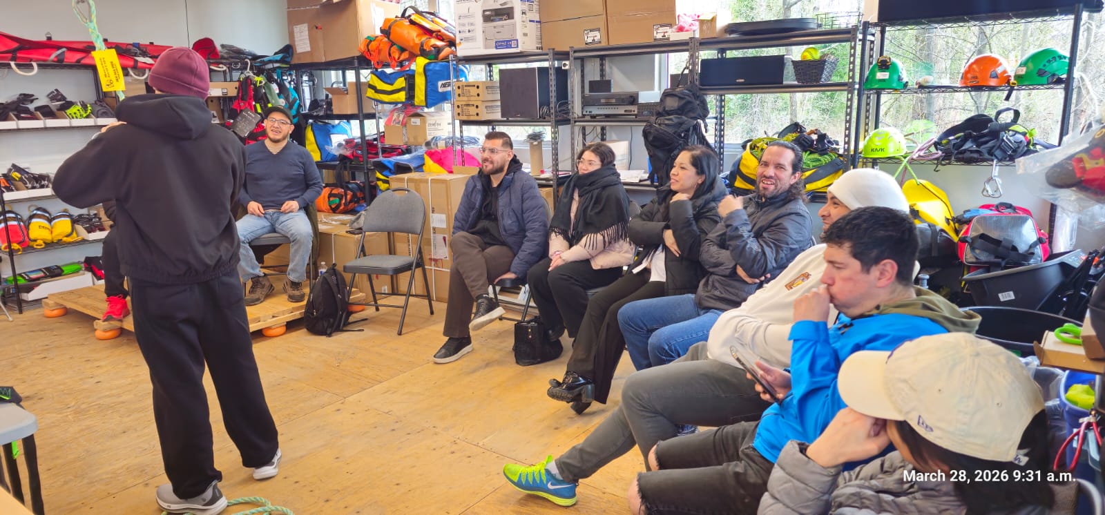 Safety professional delivering certification training